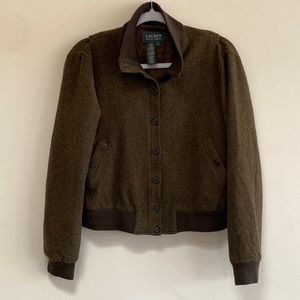 Ralph Lauren Bomber jacket in Lambswool EUC size 8